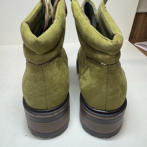 Journee Collection Womens 11 M Olive Green Lace Up Combat Boots DISPLAY FW3 - Picture 5 of 6